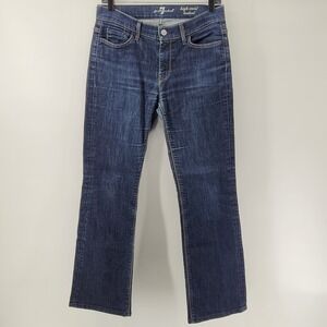 7 For All Mankind High Waist Bootcut Jeans Womens 28 Blue Stretch Denim